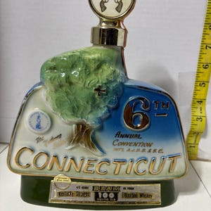 Jim Beam Annual Convention Connecticut Decanter. 1976