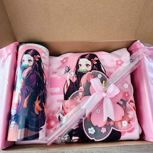Demon Slayer Gift Box Nezuko Merch Anime Fan Customizable Sakura Collectible Character Personalized Tanjiro Kamado Anime Gift Basket
