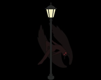 Pole Dancing Mothman Sticker