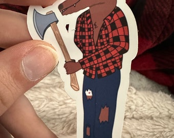 Lumberjack Werewolf Sticker