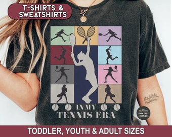 In My Tennis Era Shirt, Tennis Sweatshirt, Tennis Mom T-Shirt, Tennis Mama, Kids Youth Tennis Hoodie, Tennis Gift, Girls Tennis, Coach Era