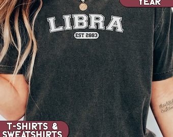 Custom Libra Birthday Shirt, October March Birthday Tshirt, Astrology Sweatshirt Libra, Libra Astrology Gift, Star Sign Tee