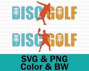 Disc Golf SVG Bundle PNG Disc Golf Digital Logos Forehand Backhand Sublimation Disc Golf Frisbee Golf graphics