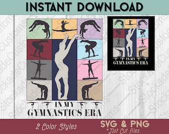 In meiner Gymnastik-Ära SVG, Gymnastik-Mama PNG, Gymnastik-Ära Digitaler Download, Turnerin Grafik, 300 dpi Gymnastik Sublimationsbild