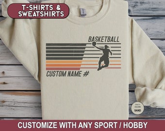 T-shirt de basket-ball personnalisé, nom et numéro personnalisés, cadeau de basket-ball pour maman