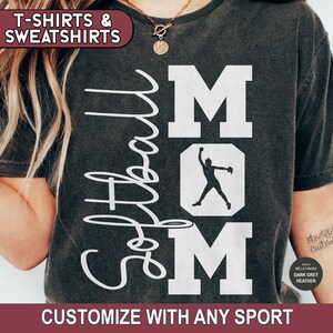 Softball Mom Comfort Colors® Shirt, Softball Mama Sweatshirt, Trendy Softball Tee, Mom Life Hoodie, Gift for Mom, Team Mom, Mother&#39;s Day