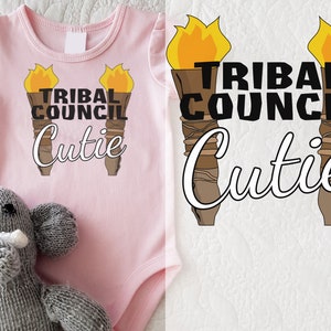 Survivor Baby Bodysuit, Tribal Council Cutie Fine Jersey Bodysuit, Gift for Survivor Fans, Baby Onesie, Gift for Mom, Gift for Dad