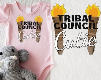 Survivor Baby Bodysuit, Tribal Council Cutie Fine Jersey Bodysuit, Gift for Survivor Fans, Baby Onesie, Gift for Mom, Gift for Dad