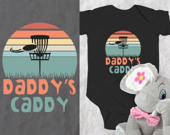 Disc Golf Infant Bodysuit Daddy's Caddy Frisbee Golf Baby Bodysuit Gift for New Dad Disc Golfer Newborn Disc Golf Bodysuit Father's Day Gift