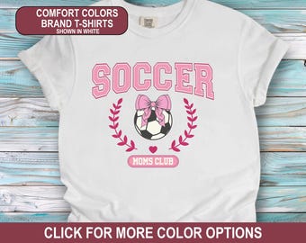 Soccer Moms Club Comfort Colors Shirt, Soccer Mom Tee, Sideline Social Club Shirt, Cute Soccer Mama Shirt, Mothers Day, Gift For Soccer Mom