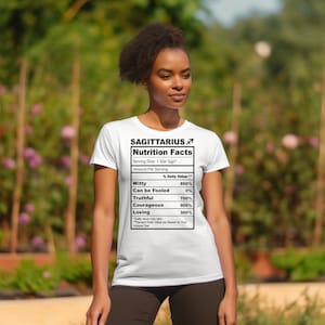 Sagittarius Zodiac Shirt, Zodiac Sign Shirt, Astrology Shirt, Sagittarius Shirt, Sagittarius Nutrition Facts Shirt, Sagittarius Gift