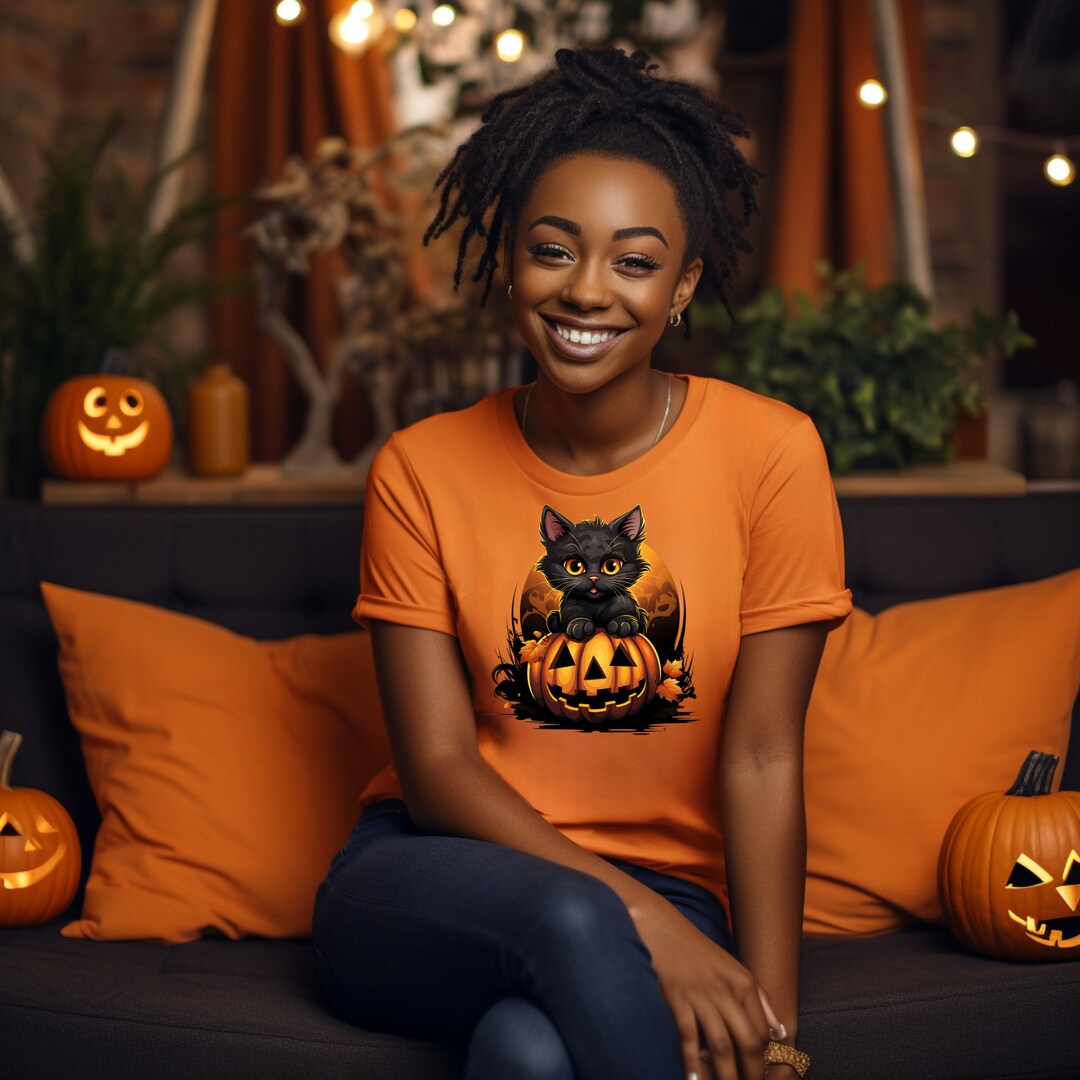 Black Cat Halloween Shirt, Black Cat Shirt, Halloween Shirt, Halloween