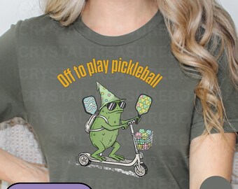 Off To Play Pickleball T-shirt, Funny Pickleball Tee, Funny Dink Pickle Tee, Vintage Pickleball Player Tee, Silly Paddle Pickle Pal Tshirt