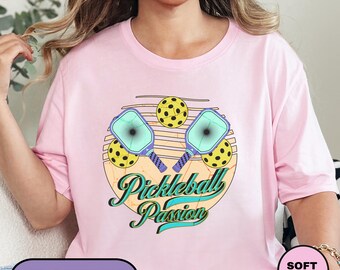 Pickleball Passion Unisex T-shirt, Funny Sports T Shirt, Mom Fitness Workout Tshirt, Pickleball Game Passion Tee, Pickleball Lover T-shirt