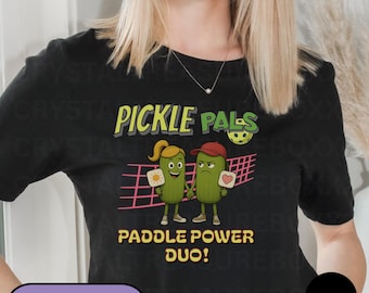 Pickle Pals-par-T-shirt, rolig Pickleball-T-shirt, grouchy pickles-T-shirt, Pickleball-T-shirt, rolig sommar Pickleball-T-shirt, tränings-T-shirt