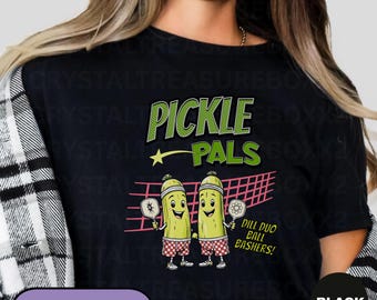 Camiseta Pickleball Pals, divertida, para amantes de los pickleball en verano, para aficionados a los deportes, para mamás de pickleball, para el día del partido deportivo.