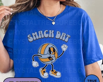 Smack Dat Volleyball T Shirt, Vintage Volleyball TShirt, Funny Volleyball Player Outfit, Volleyball Coach Gift, Fun Volleyball Graphic Tees
