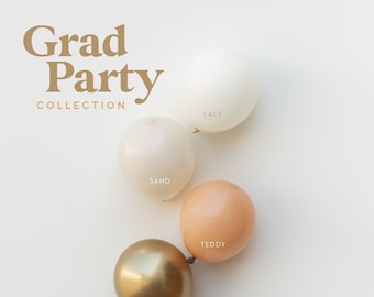 Graduation Party DIY Balloon Garland Arch Kit | Metallic Gold Chrome, Rose Gold, Silver, Beige, Baby Shower Decor, Birthday Party, Wedding