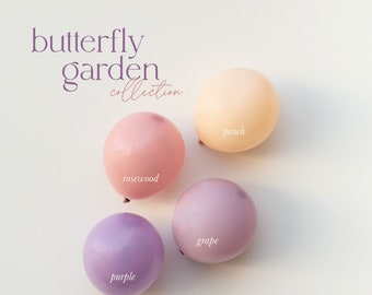 Mauve Purple DIY Balloon Arch Garland Kit | Purple, Rosewood, Peach | Kids Birthday | Baby Shower | Bridal Shower | Butterfly Garden Theme