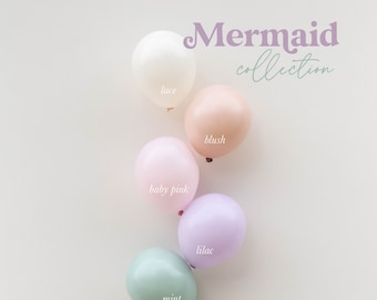 Mermaid DIY Balloon Arch Kit | Mermaid Themed Balloon Garland | Pastel Rainbow Balloons Pink Purple Teal Birthday Baby Shower Bachelorette