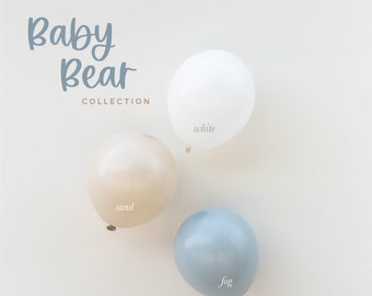 Dusty Blue Teddy Bear DIY Balloon Garland Arch Kit | Rustic Blues, Neutral, Space Astronaut,Planet, Galaxy, Baby Shower Birthday Party Decor