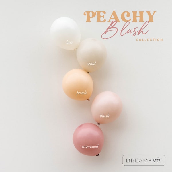 Boho Peach Blush DIY Balloon Garland Arch Kit | Cream, White, Neutral, Rose, Pink Baby Shower, Birthday Party Decor, Wedding, Bridal Shower