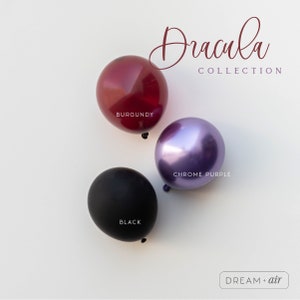 Dracula Halloween DIY Balloon Garland Arch Kit | Red, Black, Purple, Metallic, Halloween Balloons, Witch, Baby Shower Decor, Birthday Party
