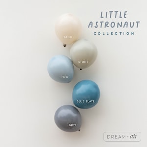 Astronaut Outer Space DIY Balloon Arch Kit | Blue & Grey Balloon Garland | Moon Space Blue Balloons for Baby Shower, Birthday Party Decor