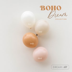 Boho Pink DIY Balloon Garland Arch Kit | Cream, Mustard, Neutral, Blush, Teddy, Baby Shower, Birthday Party Decor, Wedding, Bridal Shower