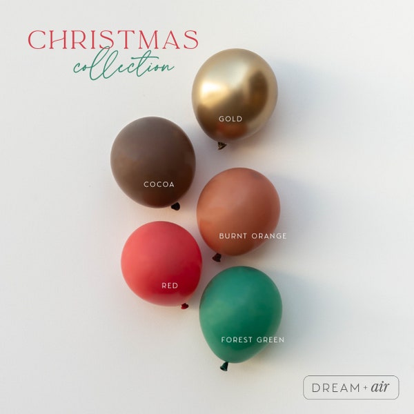 Christmas Holiday DIY Balloon Garland Arch Kit | Chrome Gold, Red, Green, Neutral, Santa Claus, Birthday Decor, Friendsmas Christmas Party