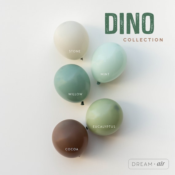 Boho Green Dino Balloon Arch Kit | Neutral Green Balloon Garland | Wild One Birthday, Dinosaur Birthday, Dinosaur Party Decor, Jungle Baby