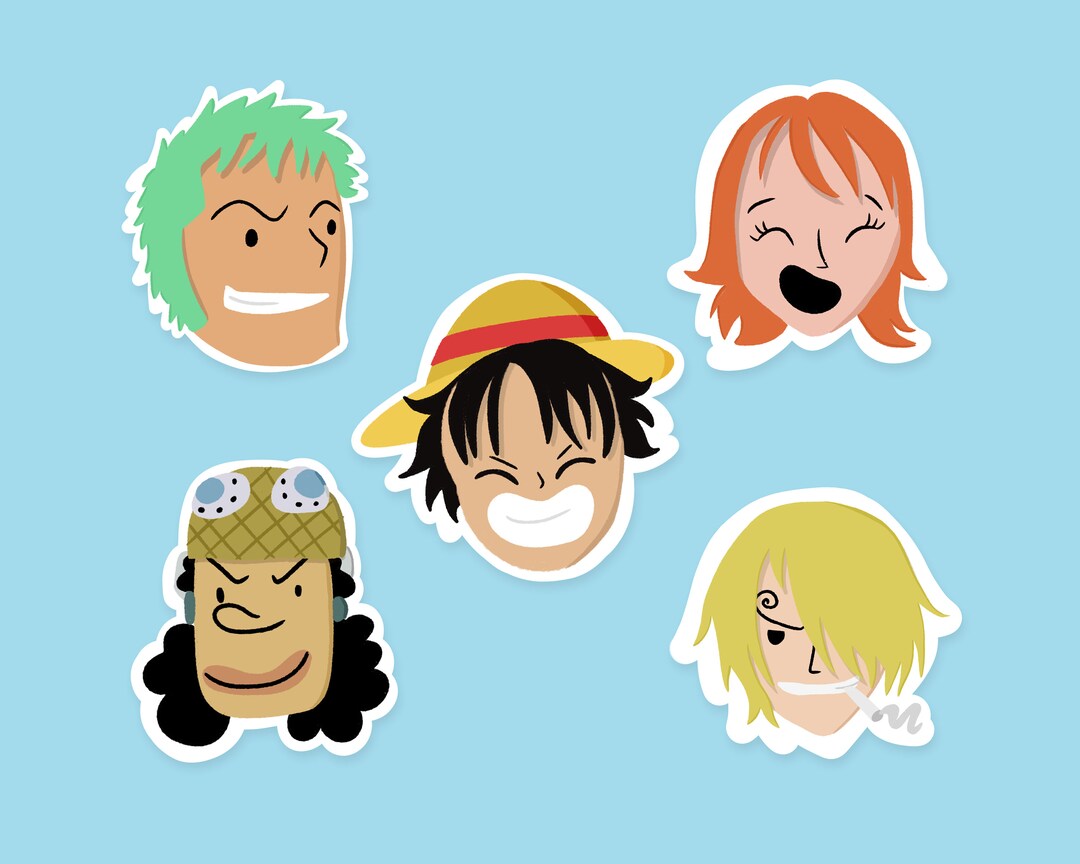 Straw Hat Pirates Stickers Pretimeskip Etsy