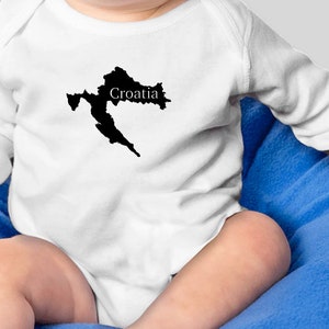 Croatian Silhouette Baby Onesie
