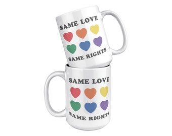 Same Love Same Rights Rainbow Pride Mug