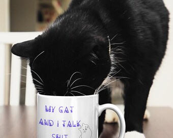Hilariously Sarcastic Cat-Themed Coffee Mug – Perfect for Introverts and Cat Lovers – Unique Handcrafted Gift for all!!