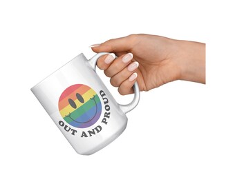 Out and Proud Rainbow Mug