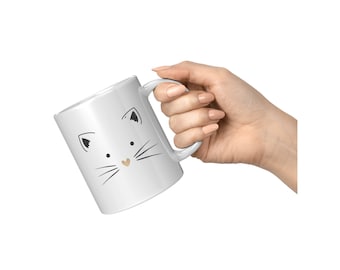 Cute Cat Face Mug
