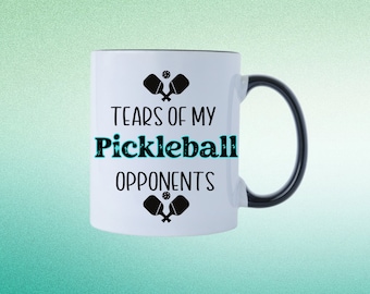 Pickleball Mug - Funny Pickleball Mug. Perfect Gift for Pickleball Players, Unique Ceramic Coffee Cup, Sports Enthusiast Drinkware.