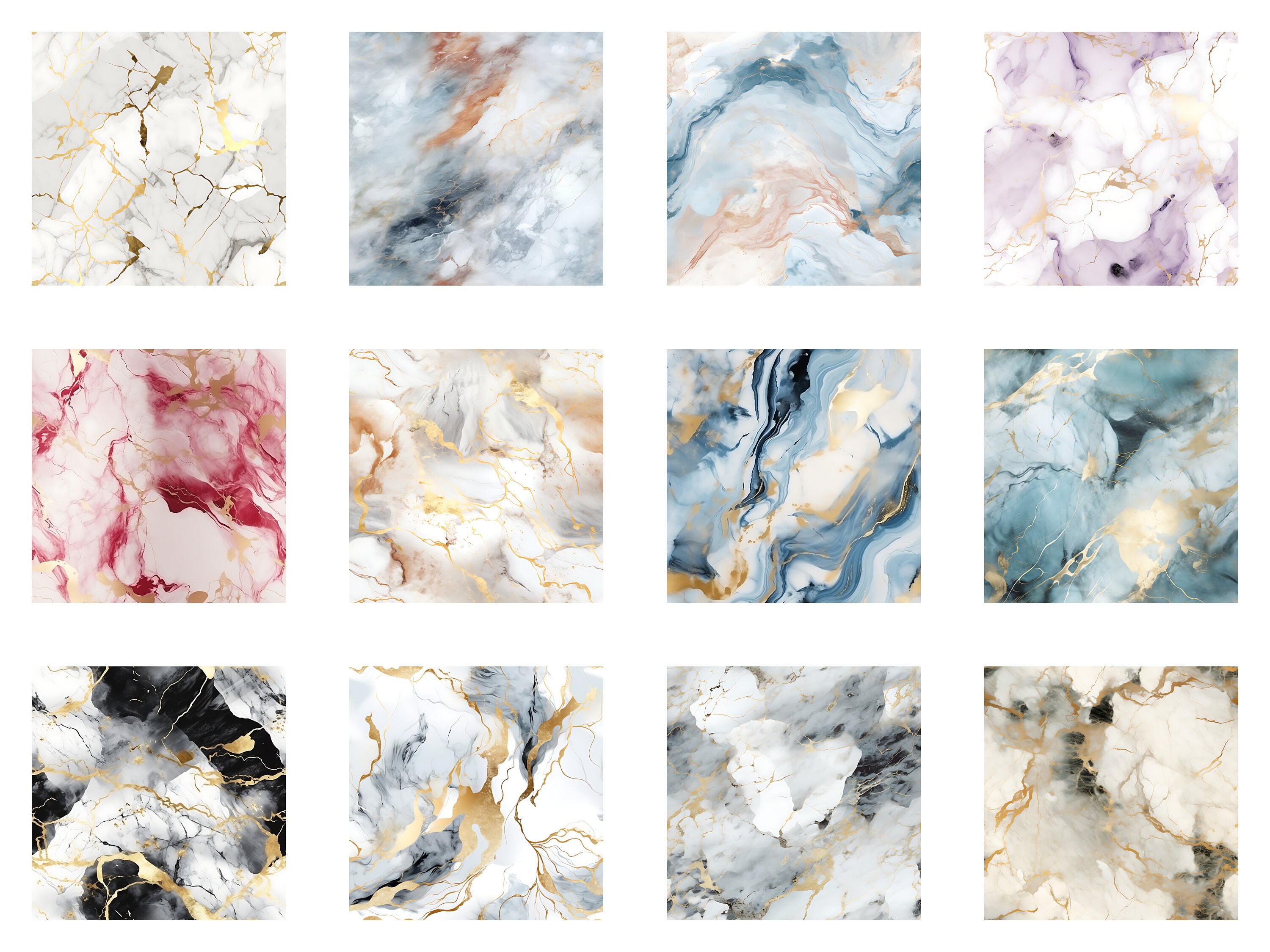 Marble Digital Paper, Gold Vein Seamless Pattern, Floor Pattern Digital ...