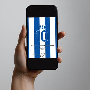 North Melbourne AFL theme birthday invitation (digital download)