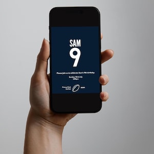 Carlton AFL theme birthday invitation (digital download)