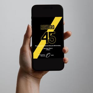 Richmond AFL theme birthday invitation (digital download)