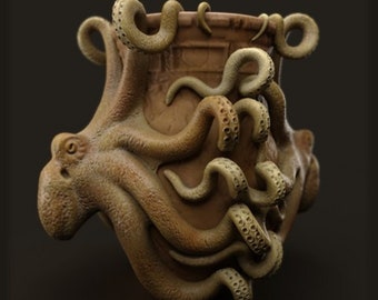 octopus vase stl print vase 3d printer