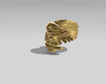 Ring of Feather Fall ring design 3d stl models jewelry 3d files for 3d printer