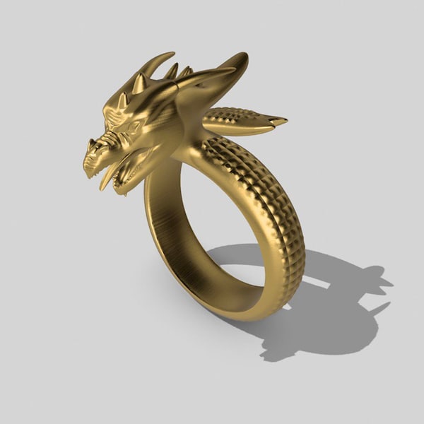 Dragon Ring 3d design 3d printer artcam -Download STL File for 3dPrinting, Articulated