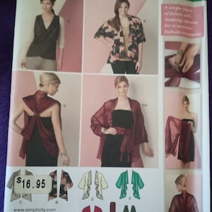 May include: A sewing pattern for a versatile fashion accessory. The pattern includes instructions for a single piece of fabric with draping options. The pattern is for sizes XS-XXL. The pattern is $16.95.