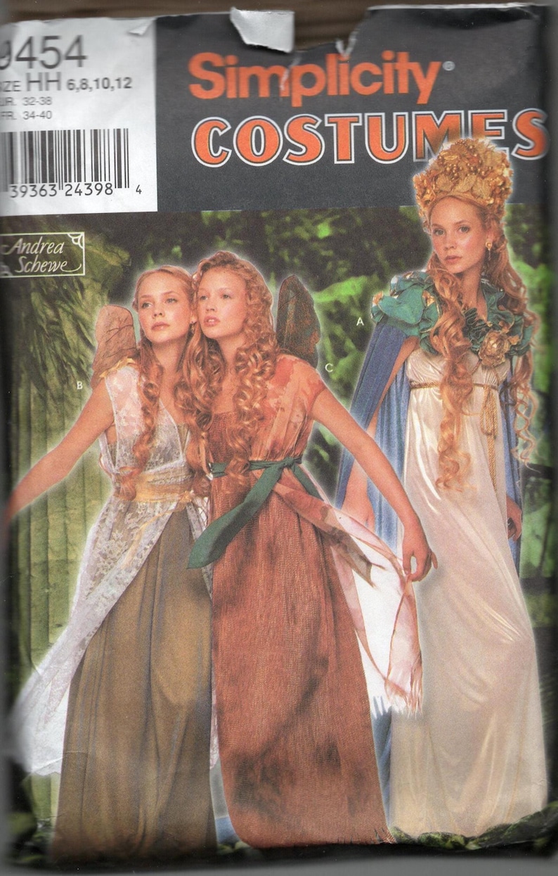 9454 Simplicity Fairy Costume Sewing Pattern: Woodland Dress, Fantasy ...