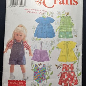 7688 Simplicity Crafts Doll Clothes Pattern for 18&quot; Dolls PREOWNED