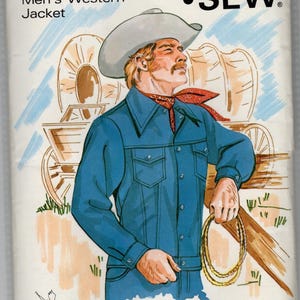 460 Kwik Sew Men's Western Jacket Pattern Vintage  Size 42-44-46 UNCUT