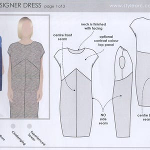 Mila Designer Dress Style Arc Dress Pattern Cocoon Shape Pull On Sizes 4-30 UNCUT